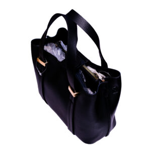 Ladies leather black bag