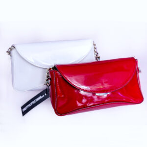 Burgundy patent envelope cross body bags