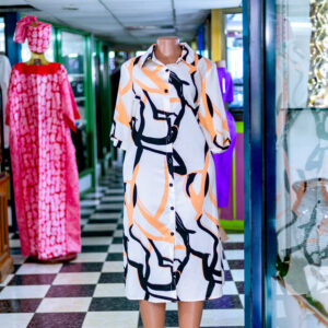 WOMEN'S FULL PRINTED SHIRT DRESS
