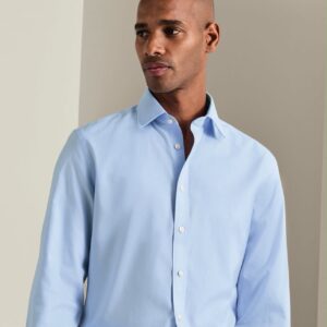 Non-Iron Twill Shirt- Sky Blue